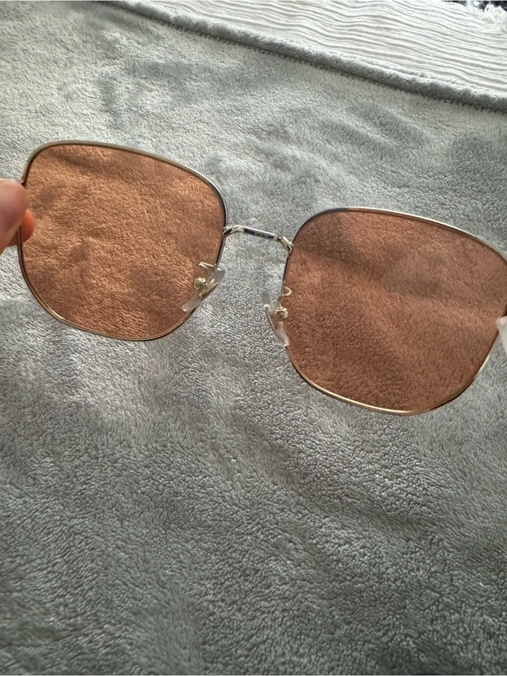 Ray-Ban Women's Gold Frame Sunglasses with Orange Tinted Lenses